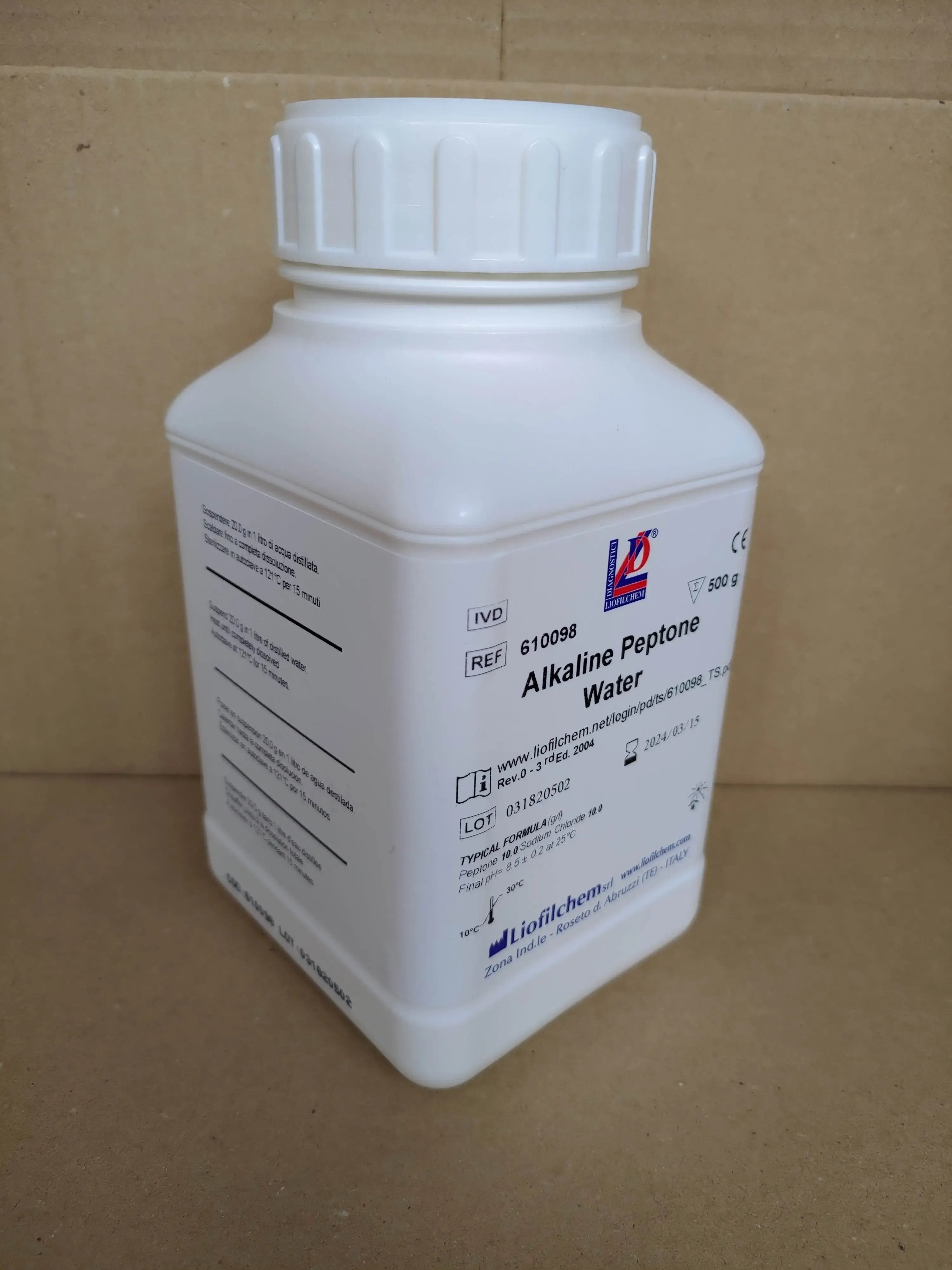 Liofilchem Microbiology Alkaline Peptone Water culture media - For Microbiology Lab Testing
