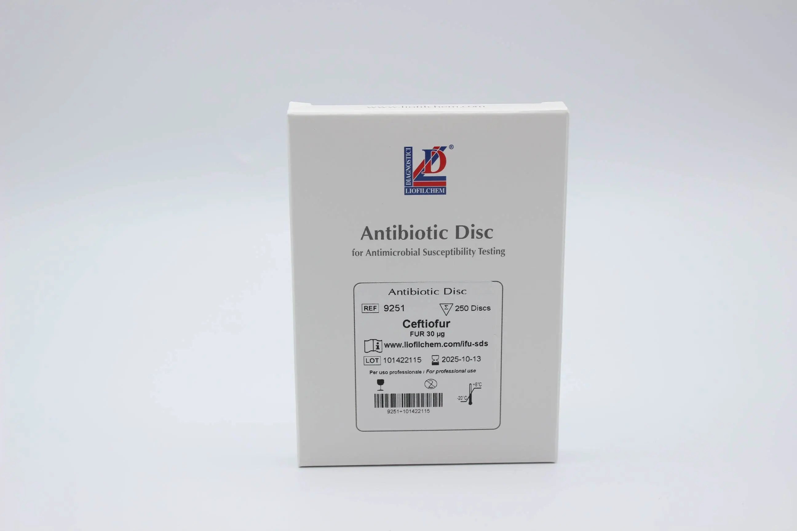 Liofilchem Ceftiofur FUR 30 µg Antibiotic discs for susceptibility tests 9251