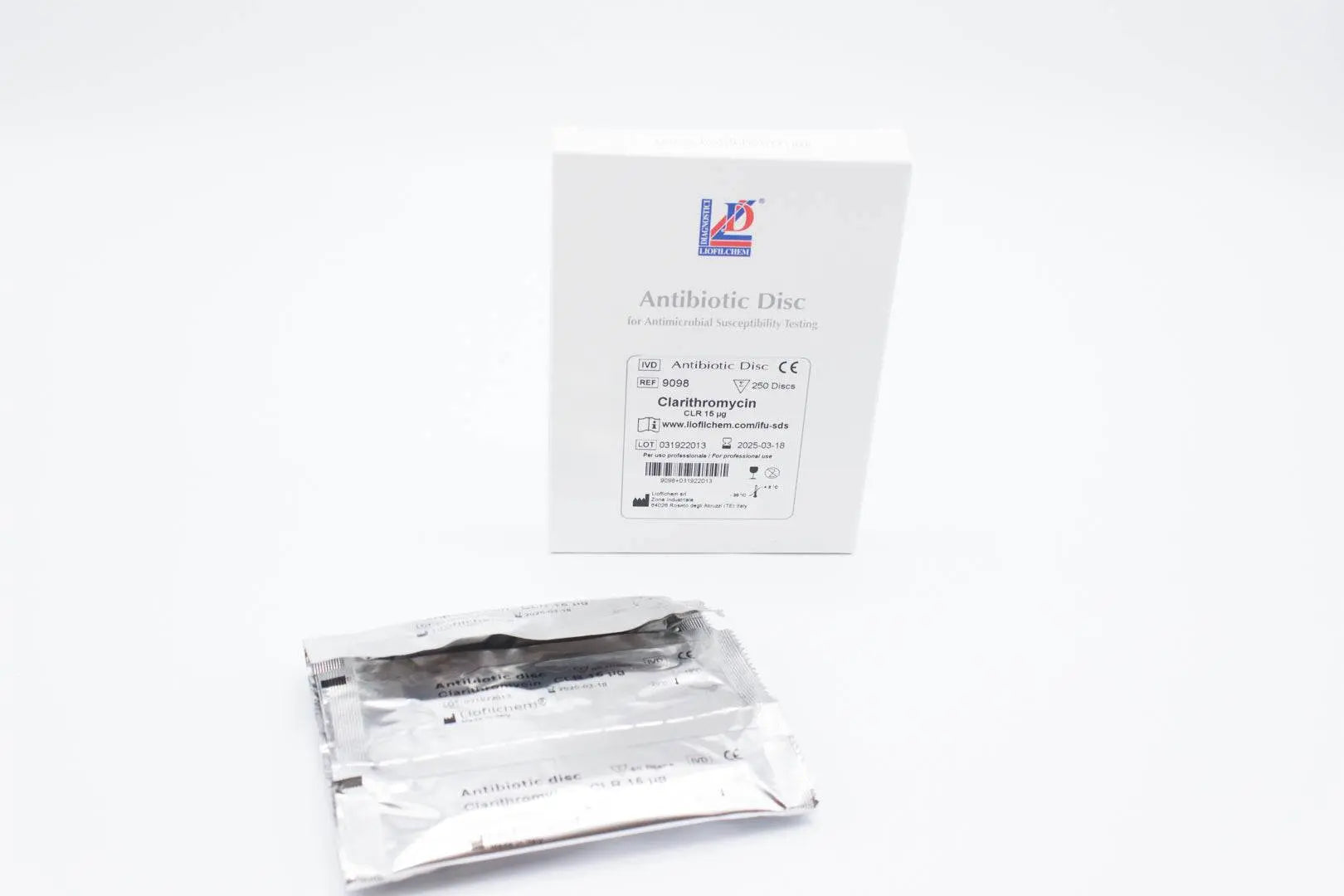 Liofilchem Clarithromycin CLR 15 µg Antibiotic discs for susceptibility tests 9098