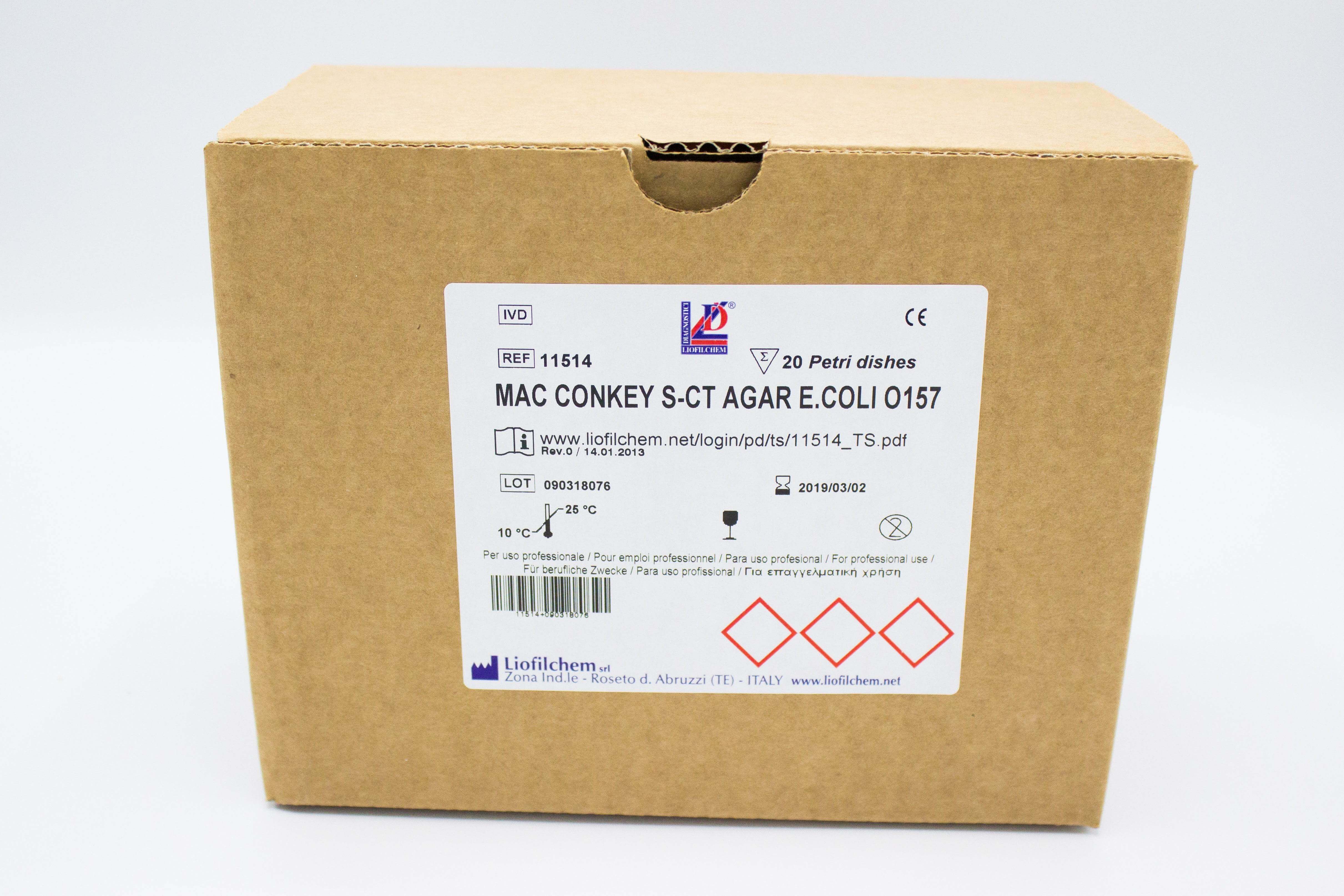 Liofilchem MacConkey S-CT Agar E.coli O157 Culture Media 11514
