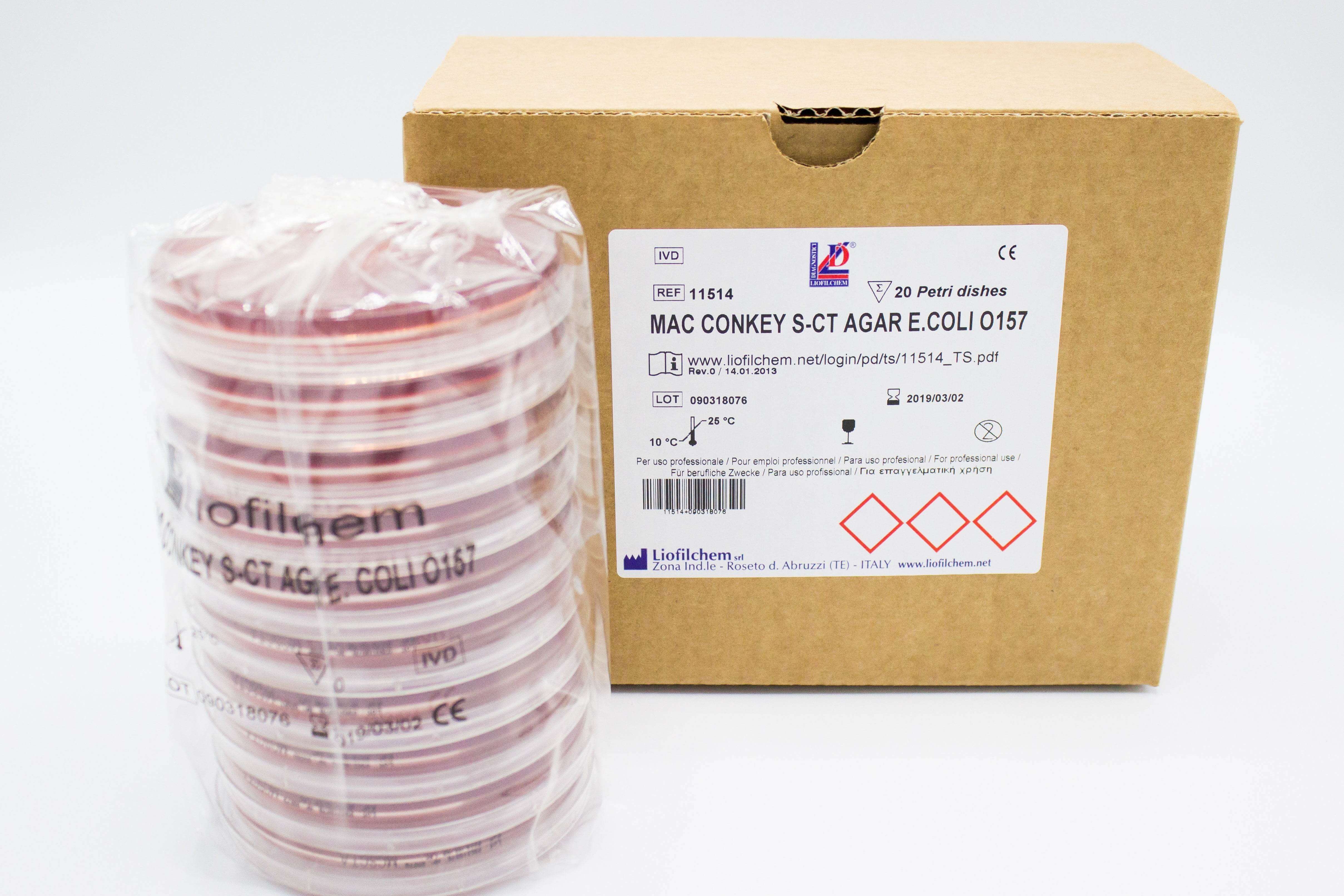 Liofilchem MacConkey S-CT Agar E.coli O157 Culture Media 11514