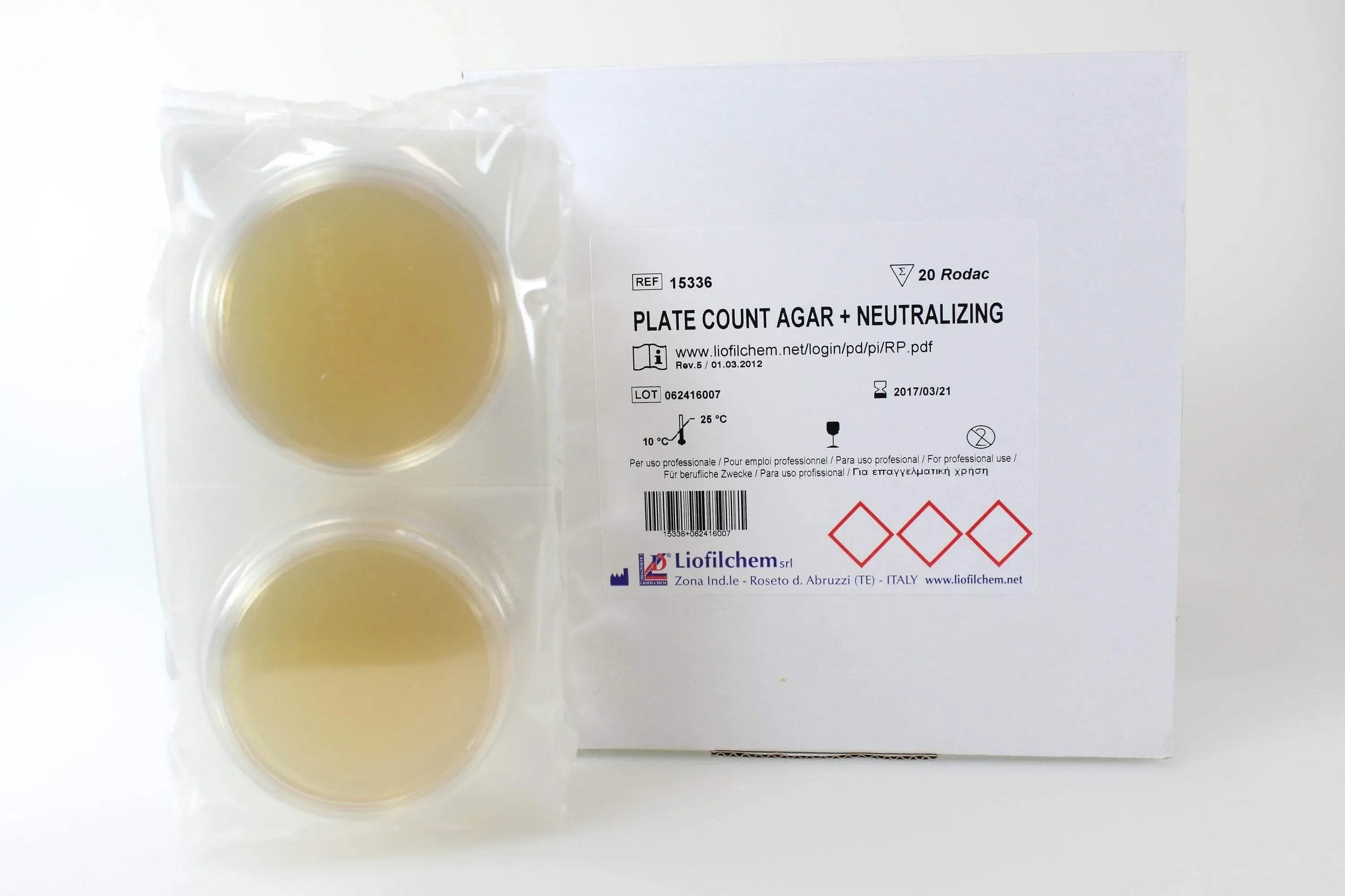 Liofilchem Plate Count Agar + Neutralizing Culture Media 15336