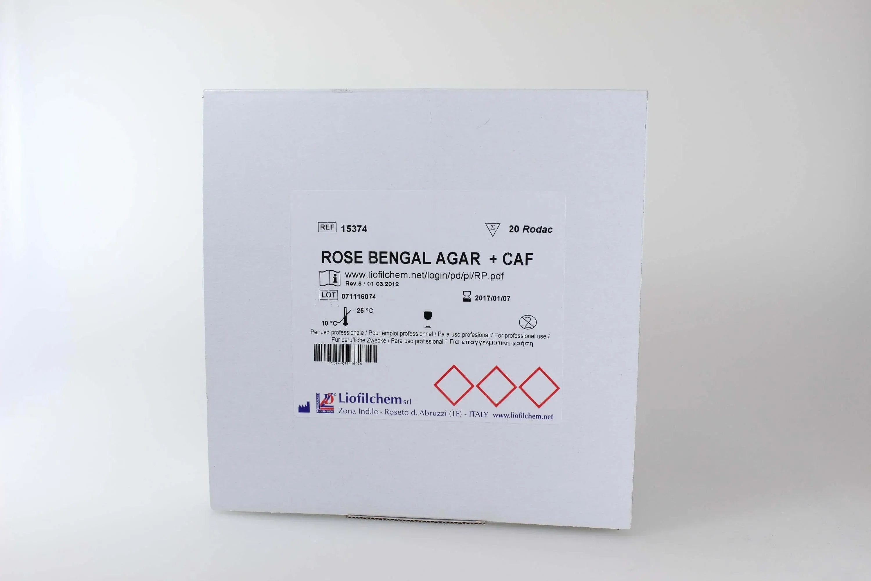 Liofilchem ROSE Bengal Agar + CAF Culture Media 15374