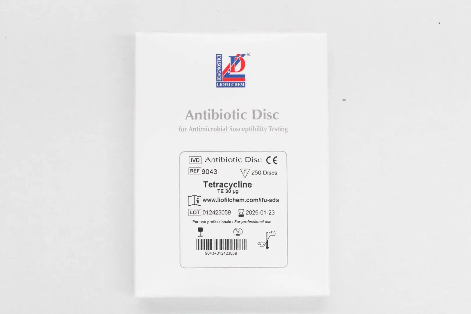 Liofilchem Tetracycline TE 30 µg Antibiotic discs for susceptibility tests 9043