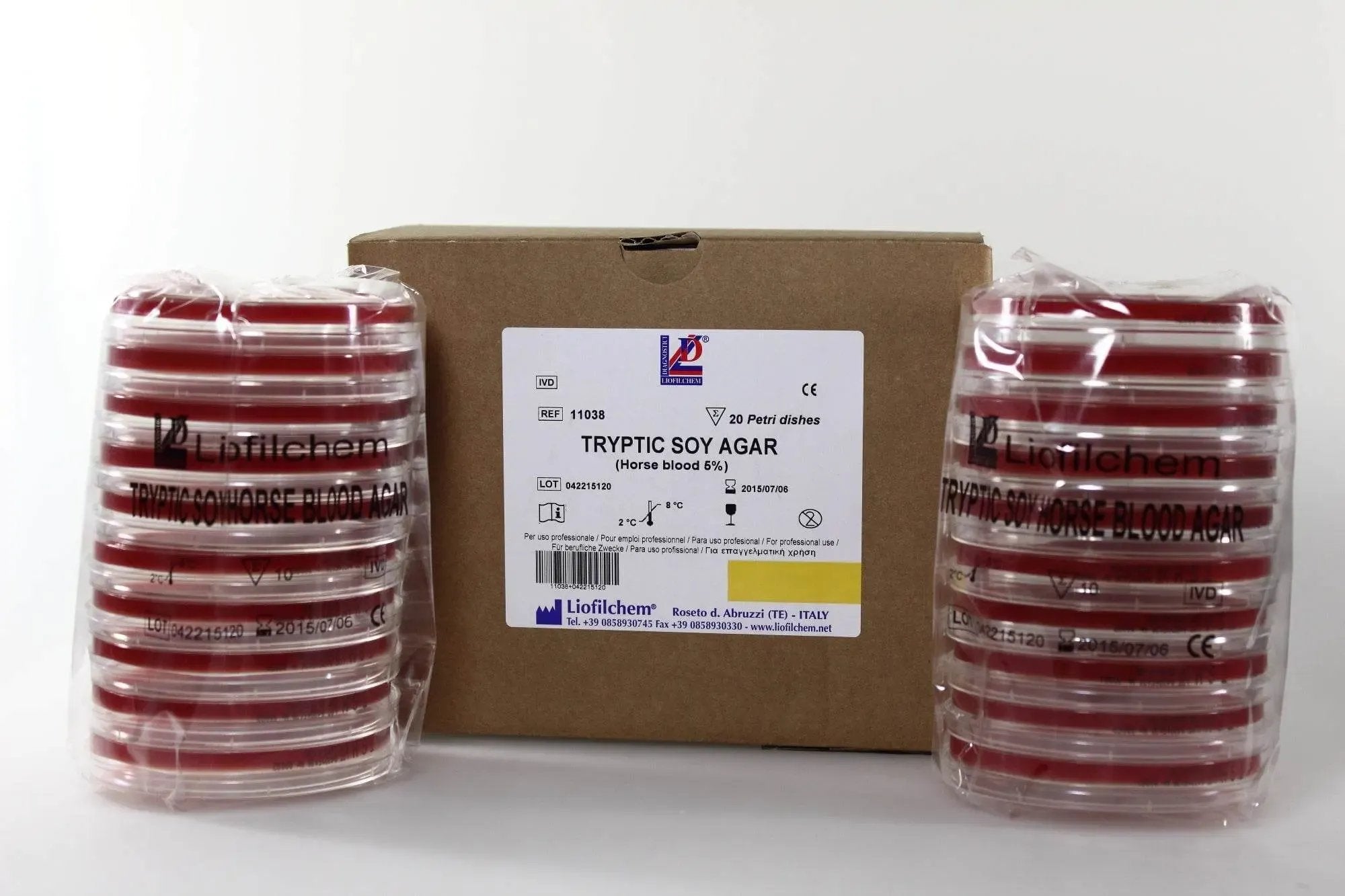 Liofilchem Tryptic Soy Agar (Horse Blood 5%) Culture Media 11038