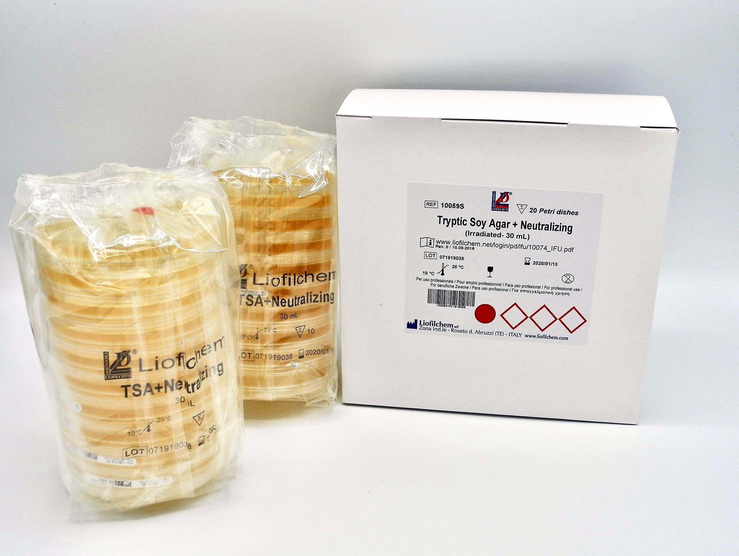 Liofilchem Tryptic Soy Agar+Neutralizing Irradiated 30 mL Culture Media 10059S