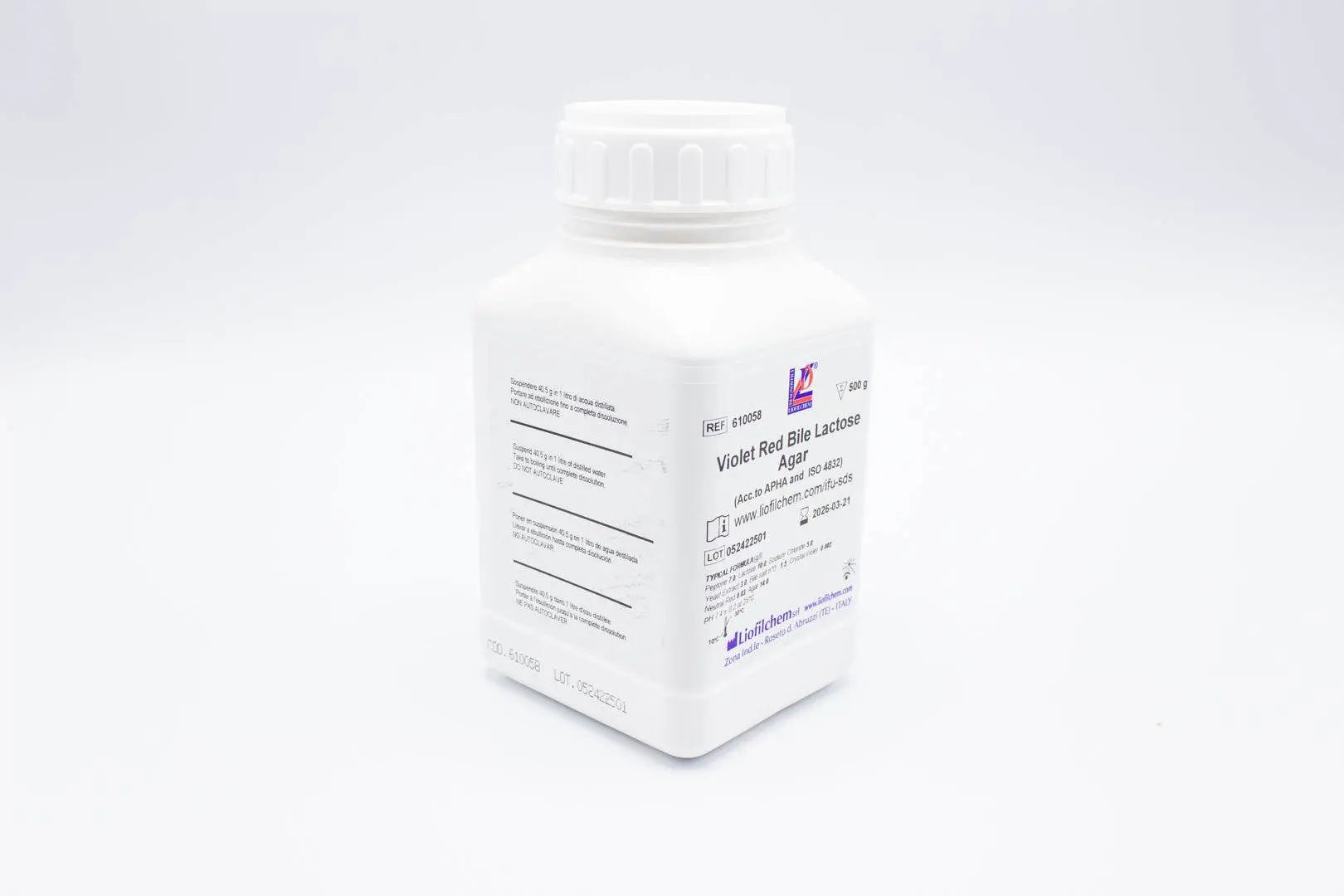 Liofilchem Violet Red Bile Lactose Agar Culture Media 610058