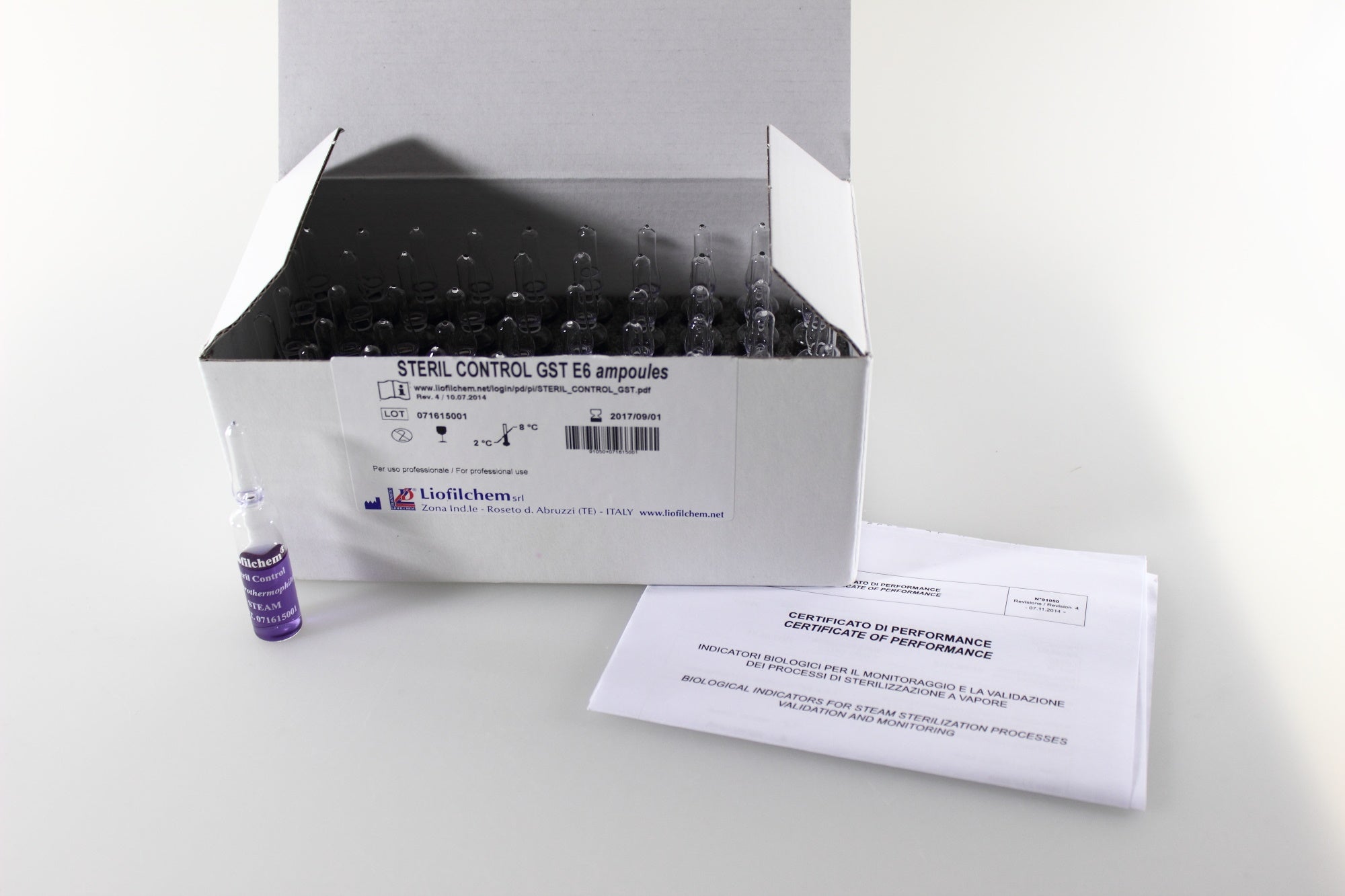 Steril Control GST E6 ampoules - For Microbiology Lab Testing