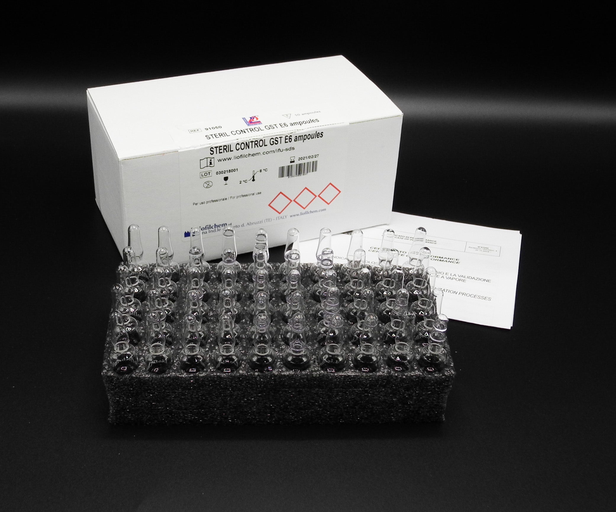 Steril Control GST E6 ampoules - For Microbiology Lab Testing
