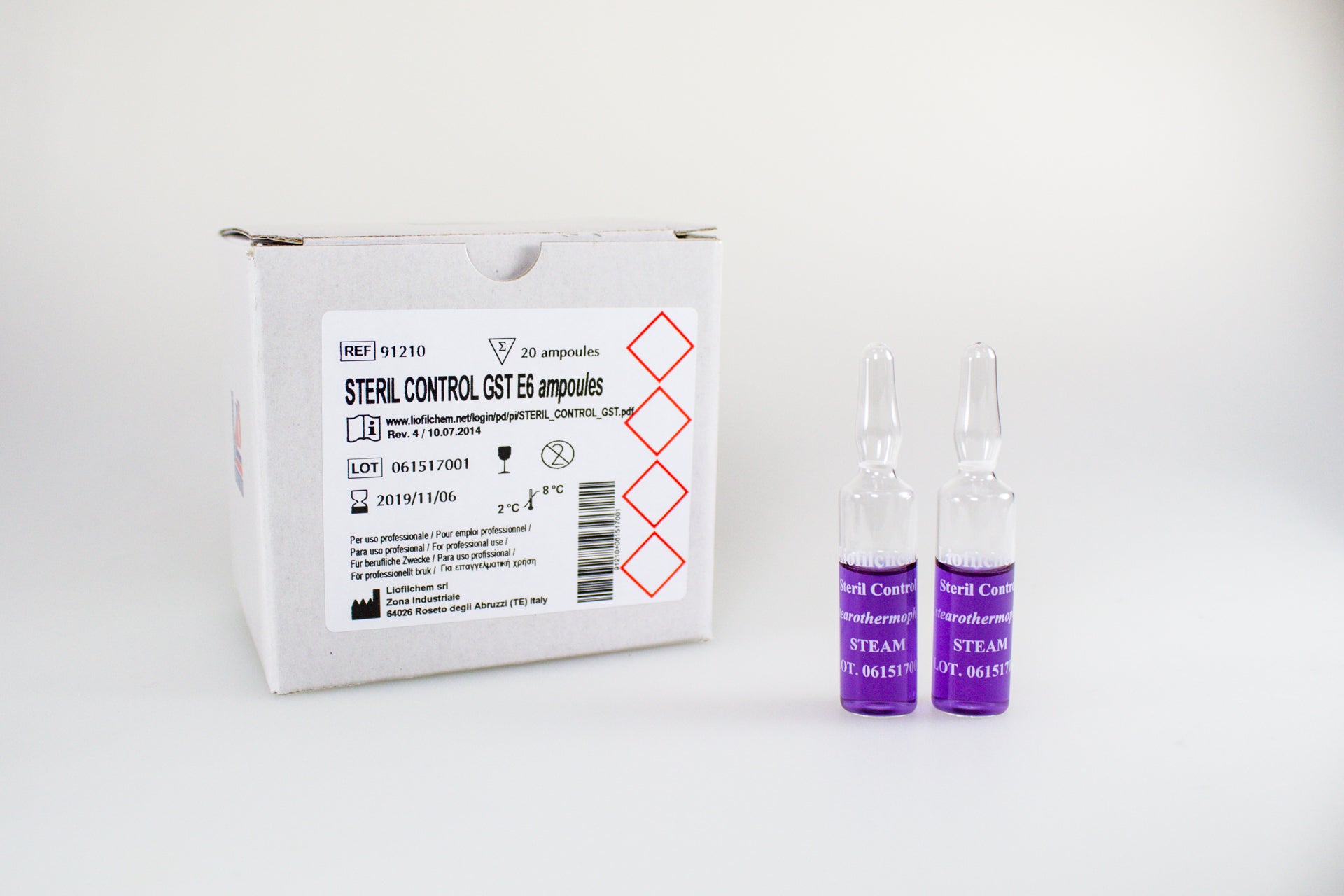 Steril Control GST E6 ampoules - For Microbiology Lab Testing