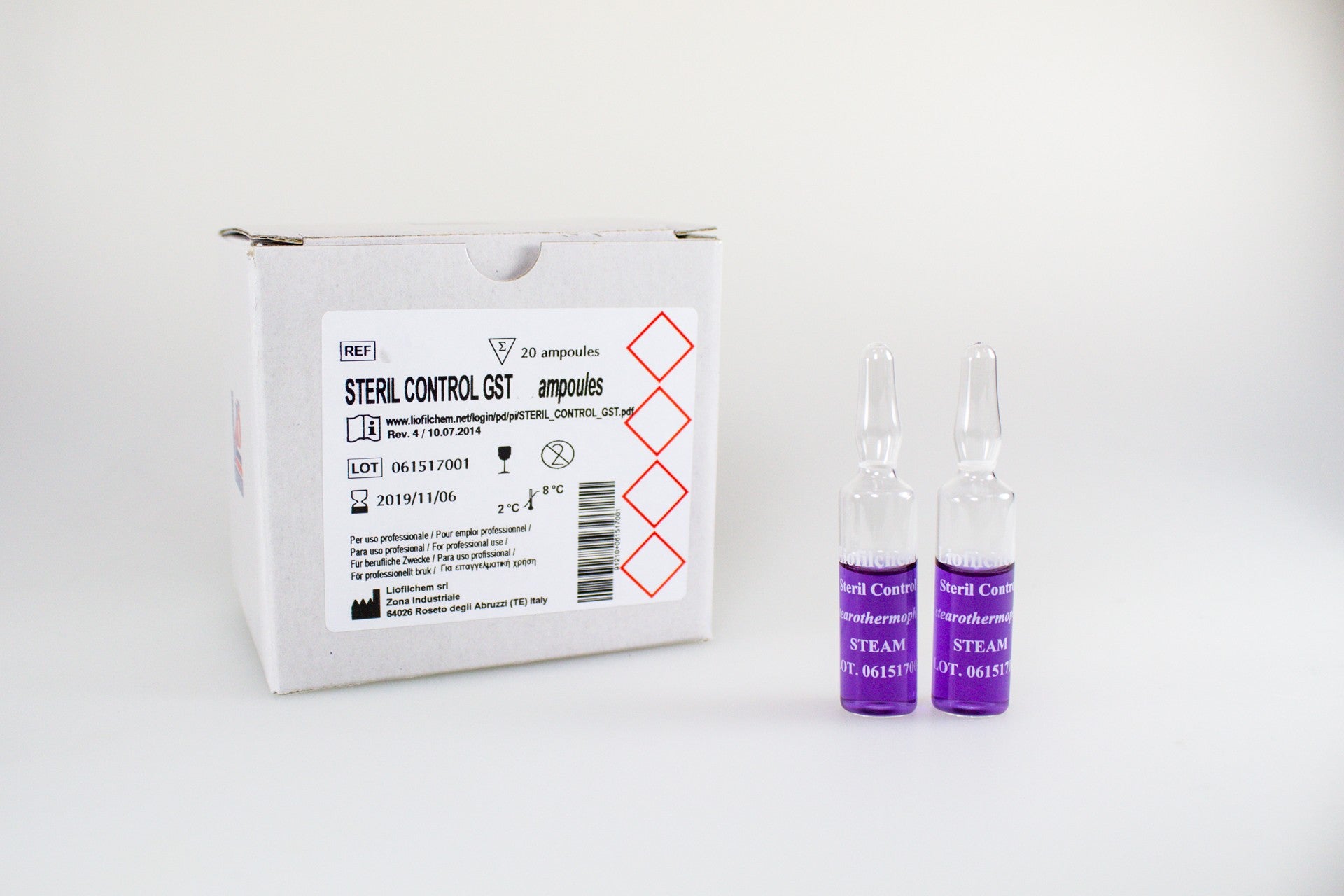 Steril Control GST E4 ampoules - For Microbiology Lab Testing