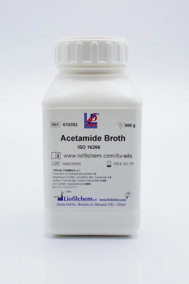 Liofilchem Microbiology 500 g Acetamide Broth ISO 16266 - For Microbiology Lab Testing