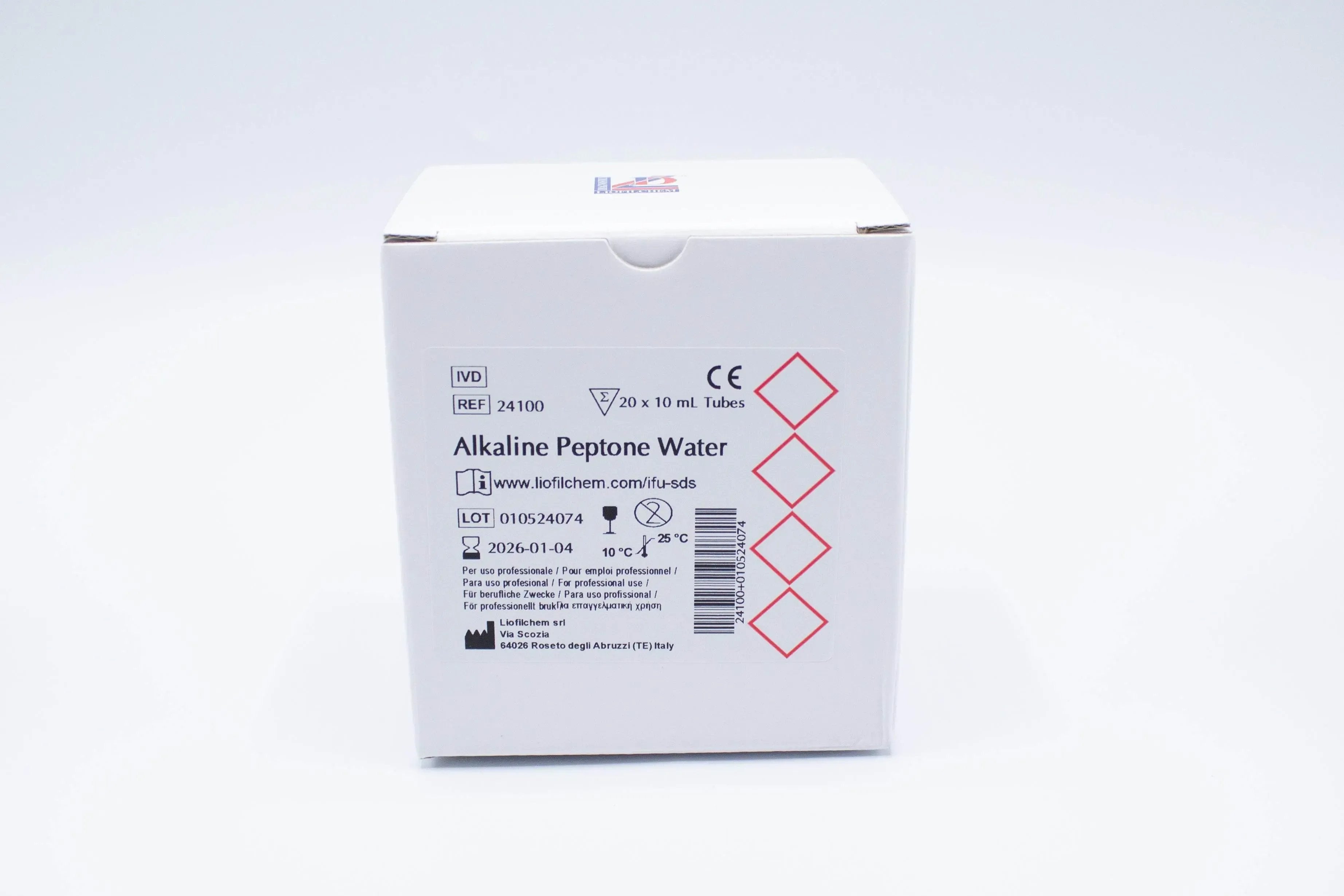Liofilchem Microbiology Alkaline Peptone Water (Liquid medium) - For Microbiology Lab Testing