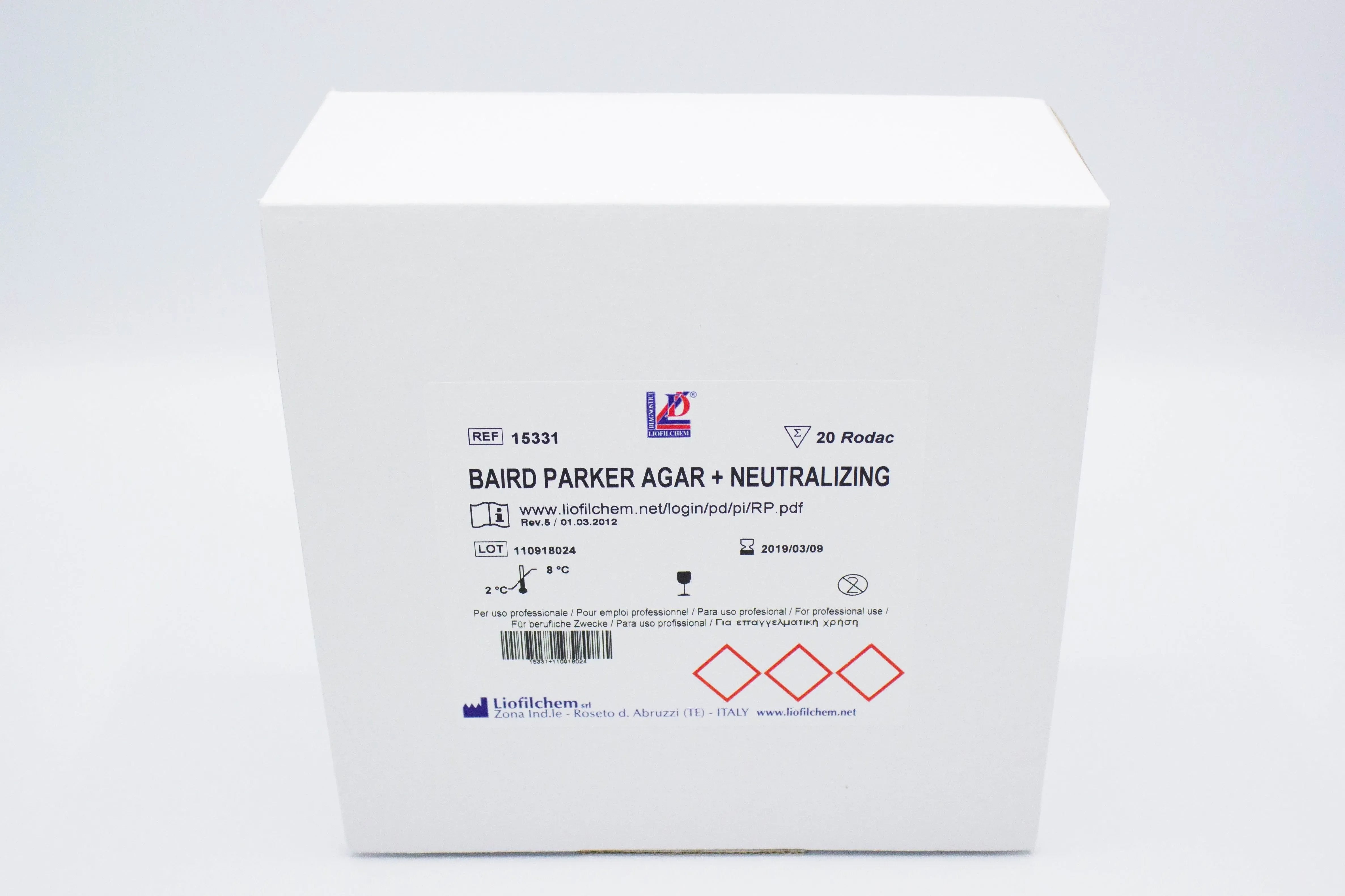 Liofilchem Baird Parker Agar + Neutralizing Culture Media 15331