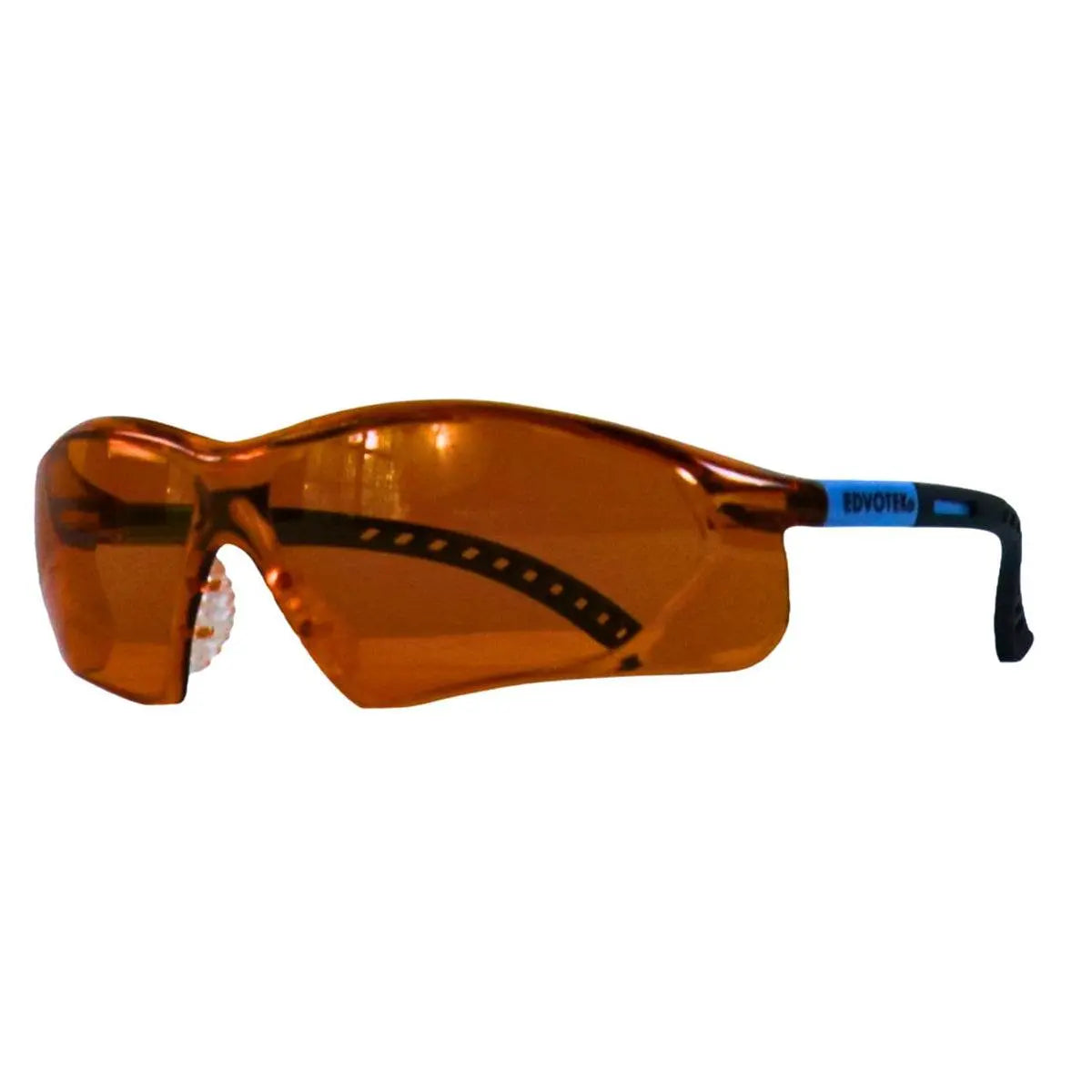EDVOTEK Biotech Education UNIT Blue Light Blocking Orange Safety Goggles