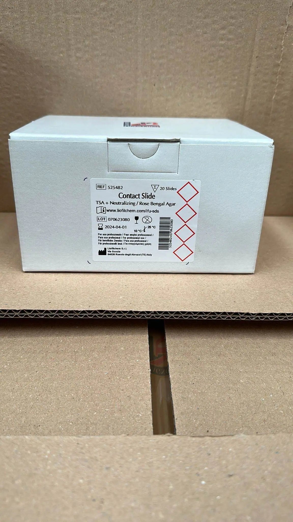 Liofilchem Contact Slide TSA + NEUTR./ ROSE Bengal 53548
