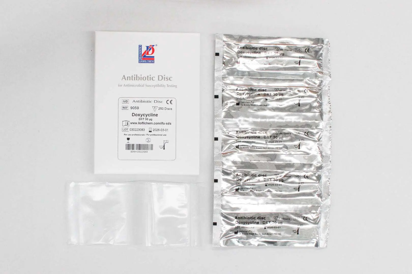 Liofilchem Doxycycline DXT 30 µg Antibiotic discs for susceptibility tests 9059