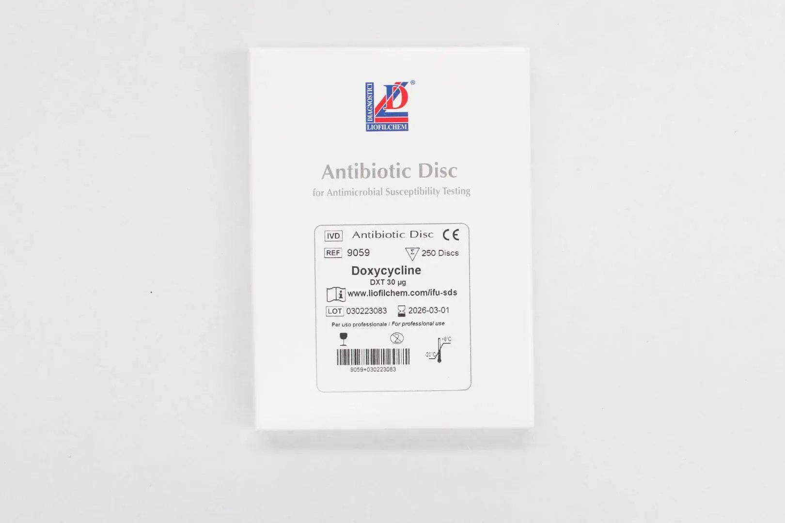 Liofilchem Doxycycline DXT 30 µg Antibiotic discs for susceptibility tests 9059