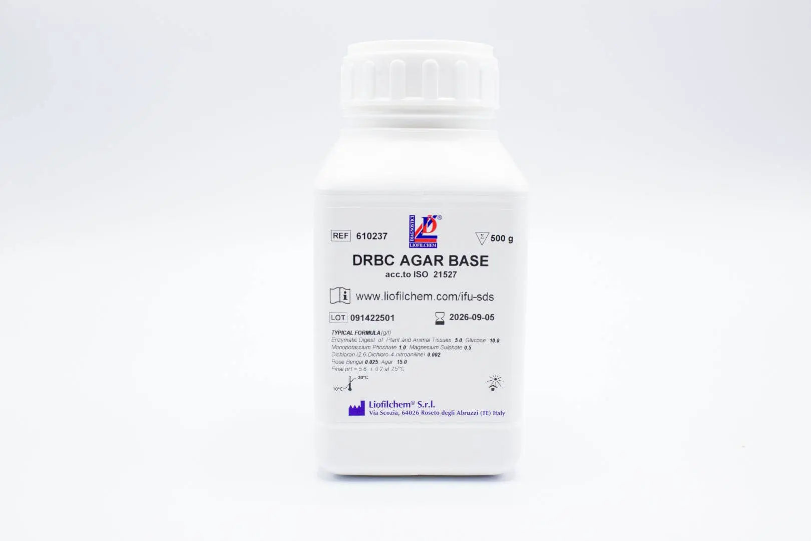 Liofilchem DRBC Agar Base Culture Media 610237