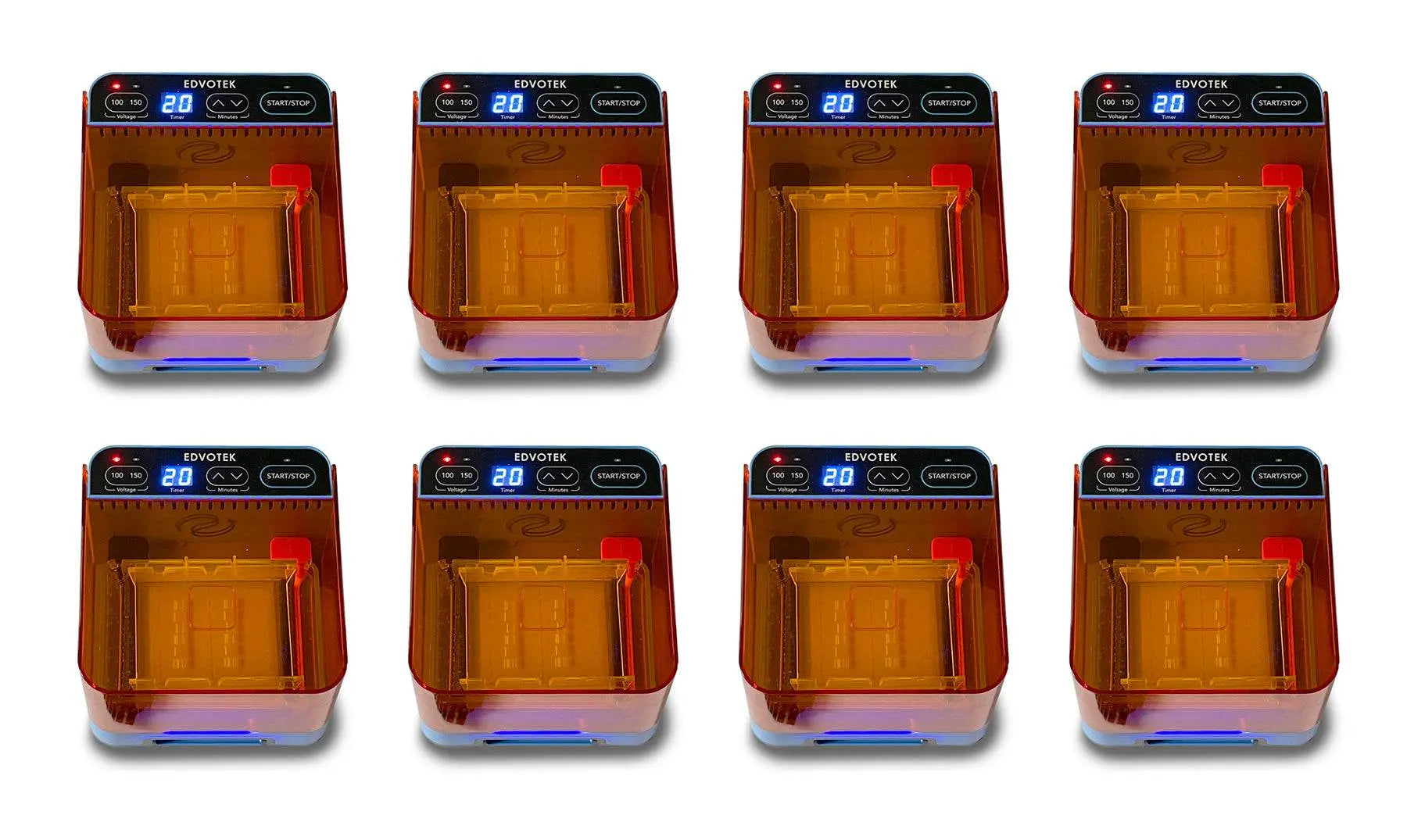 EDVOTEK Biotech Education UNIT EDGE™ Integrated Electrophoresis 8-System Bunlde