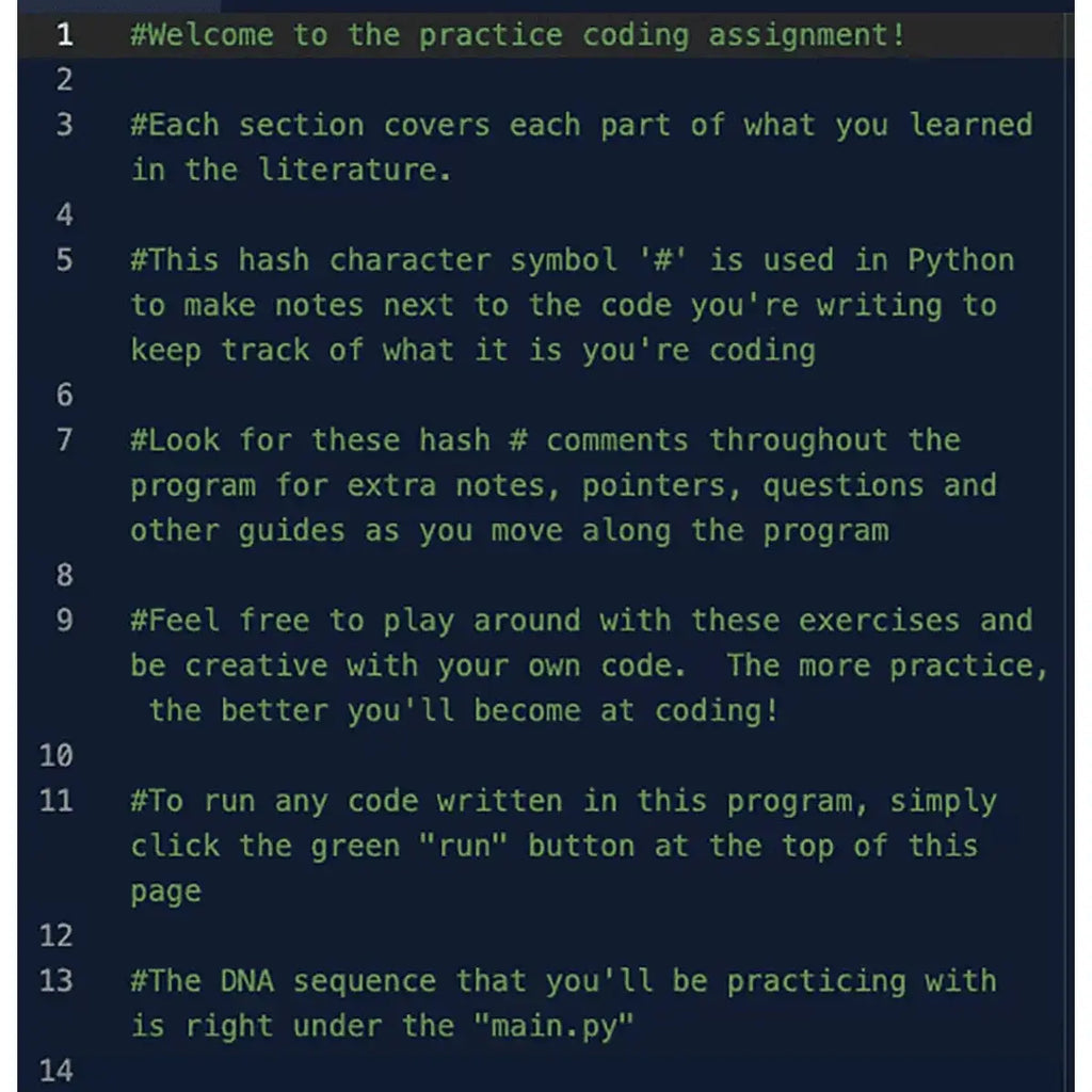 Code Introduction Learn to Code! Introduction to Python for Detecting Disease