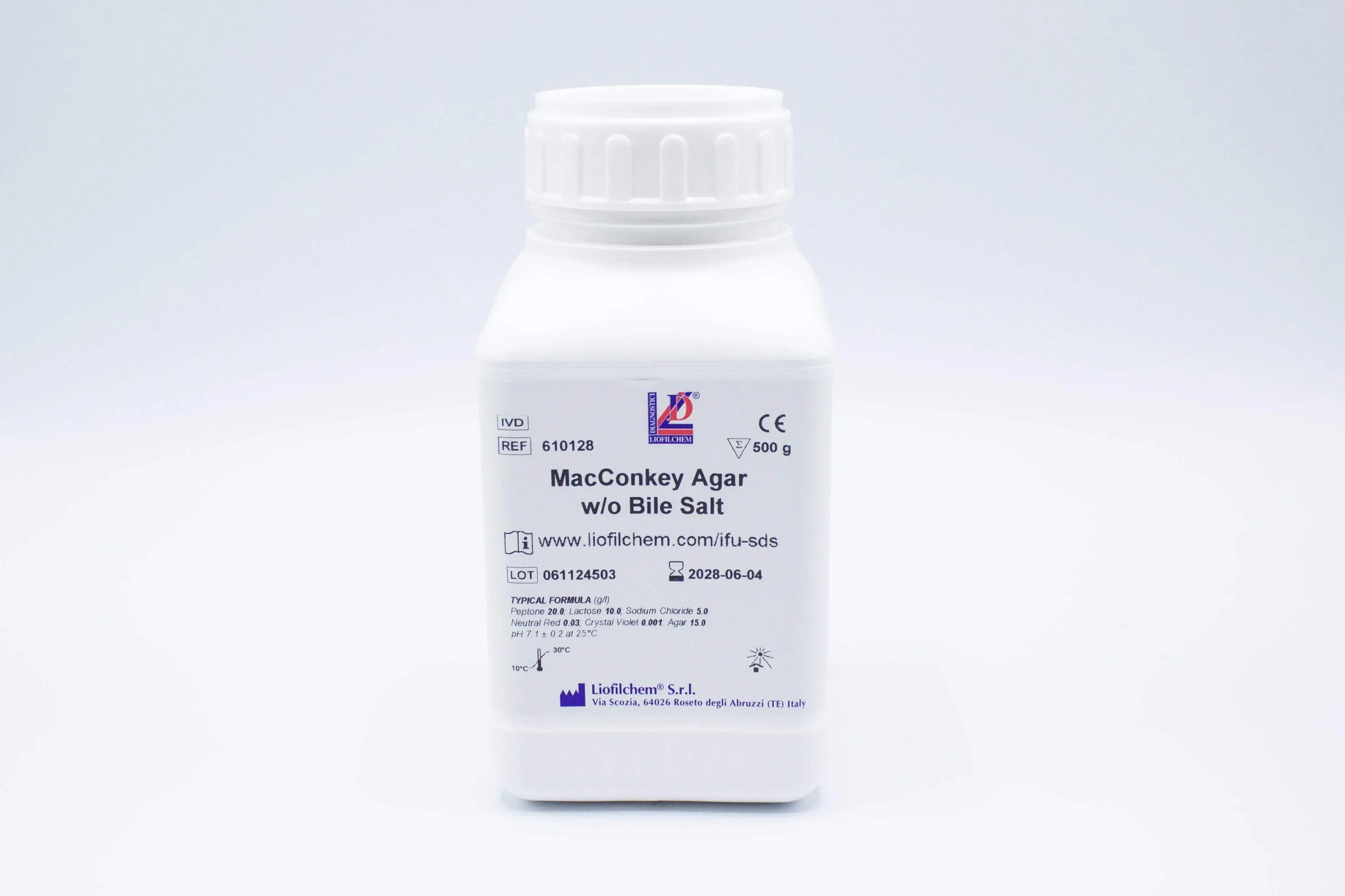 Liofilchem MacConkey Agar w/o Bile Salt Culture Media 610128
