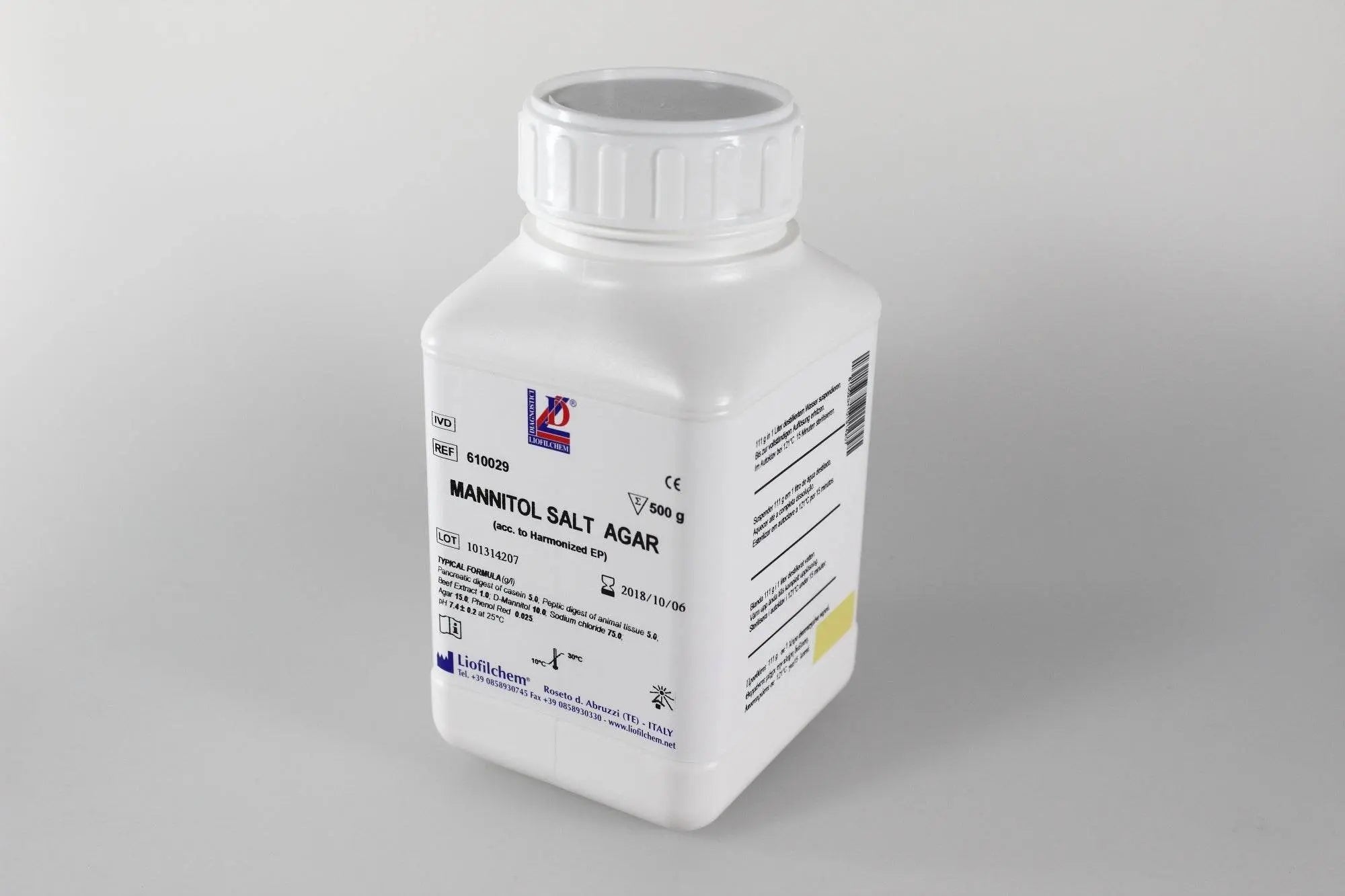 Liofilchem Mannitol Salt Agar Culture Media 10030*