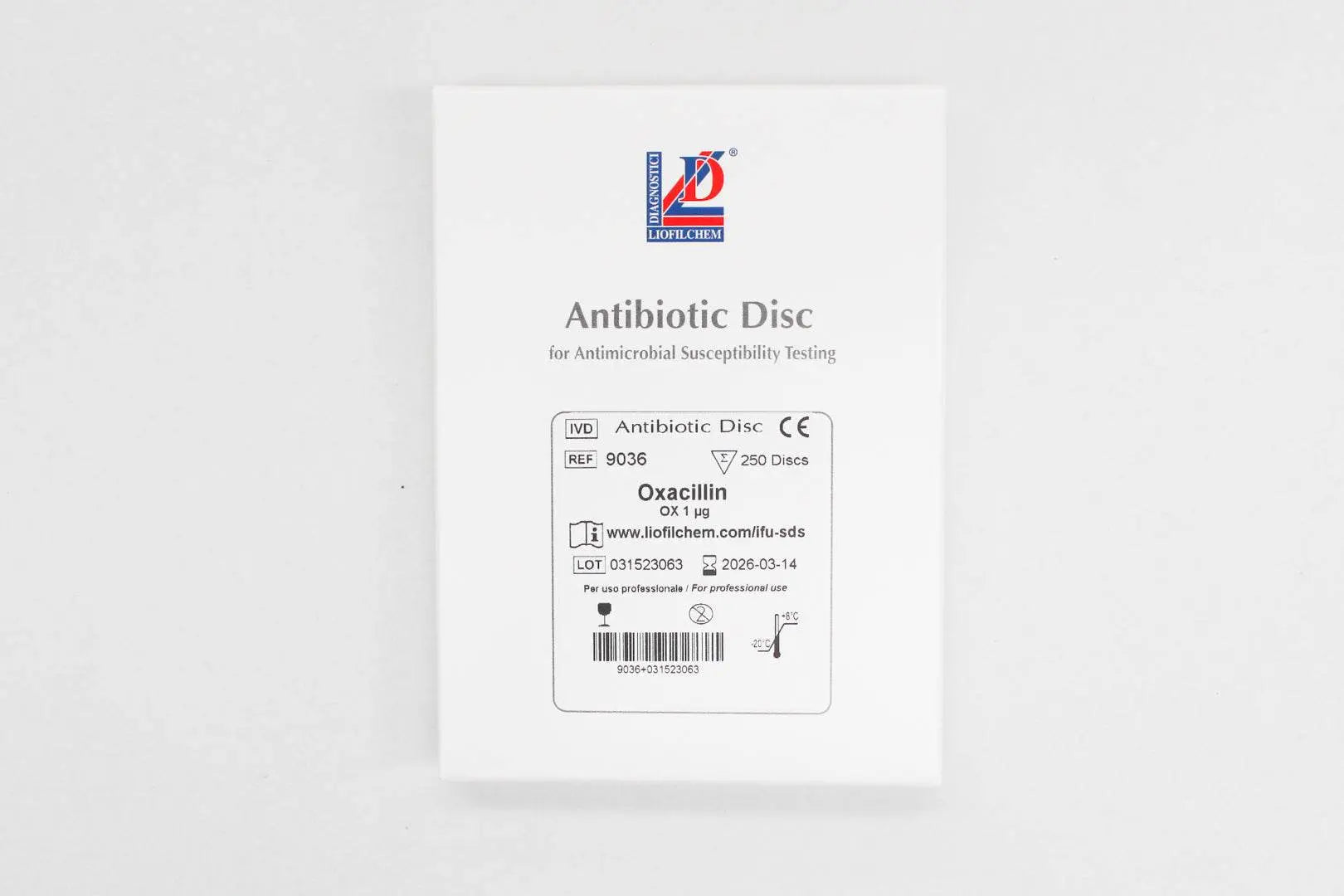 Liofilchem Oxacillin OX 1 µg Antibiotic discs for susceptibility tests 9036