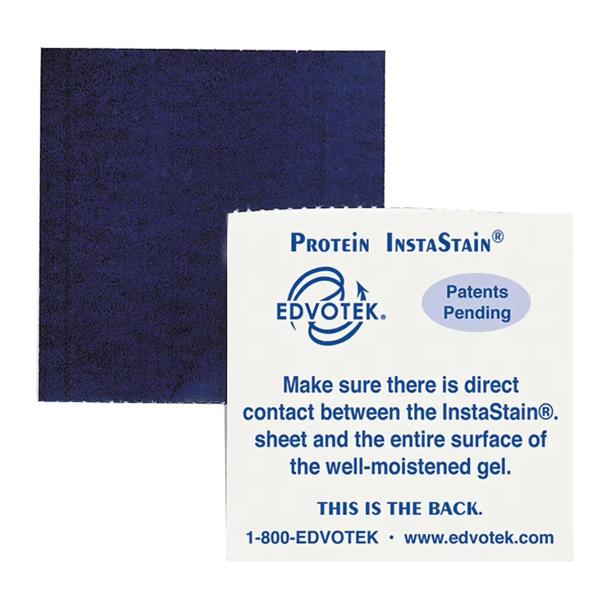 EDVOTEK Biotech Education UNIT Protein InstaStain® (for 15 gels, 10 x 10 cm)