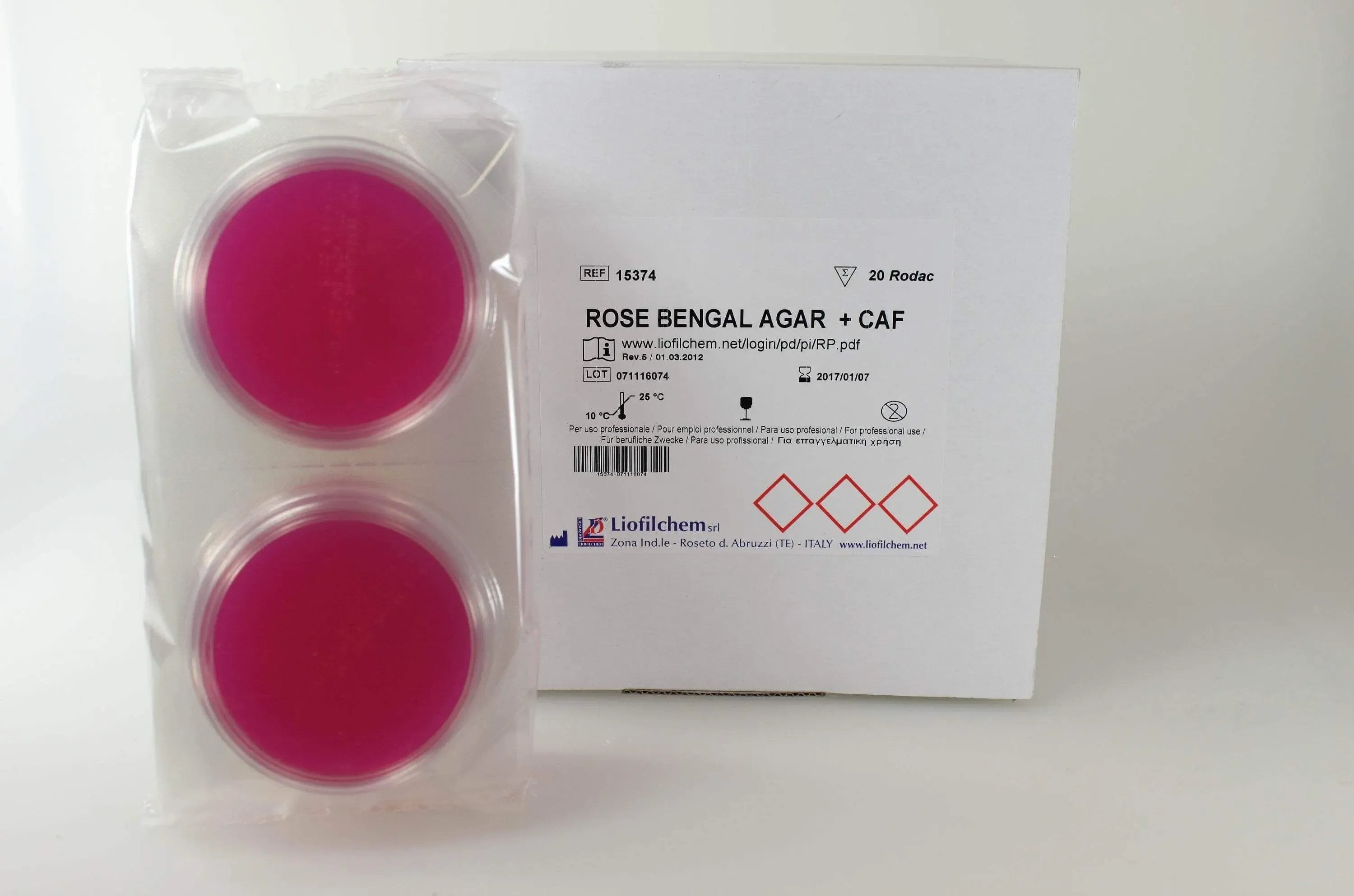 Liofilchem ROSE Bengal Agar + CAF Culture Media 15374