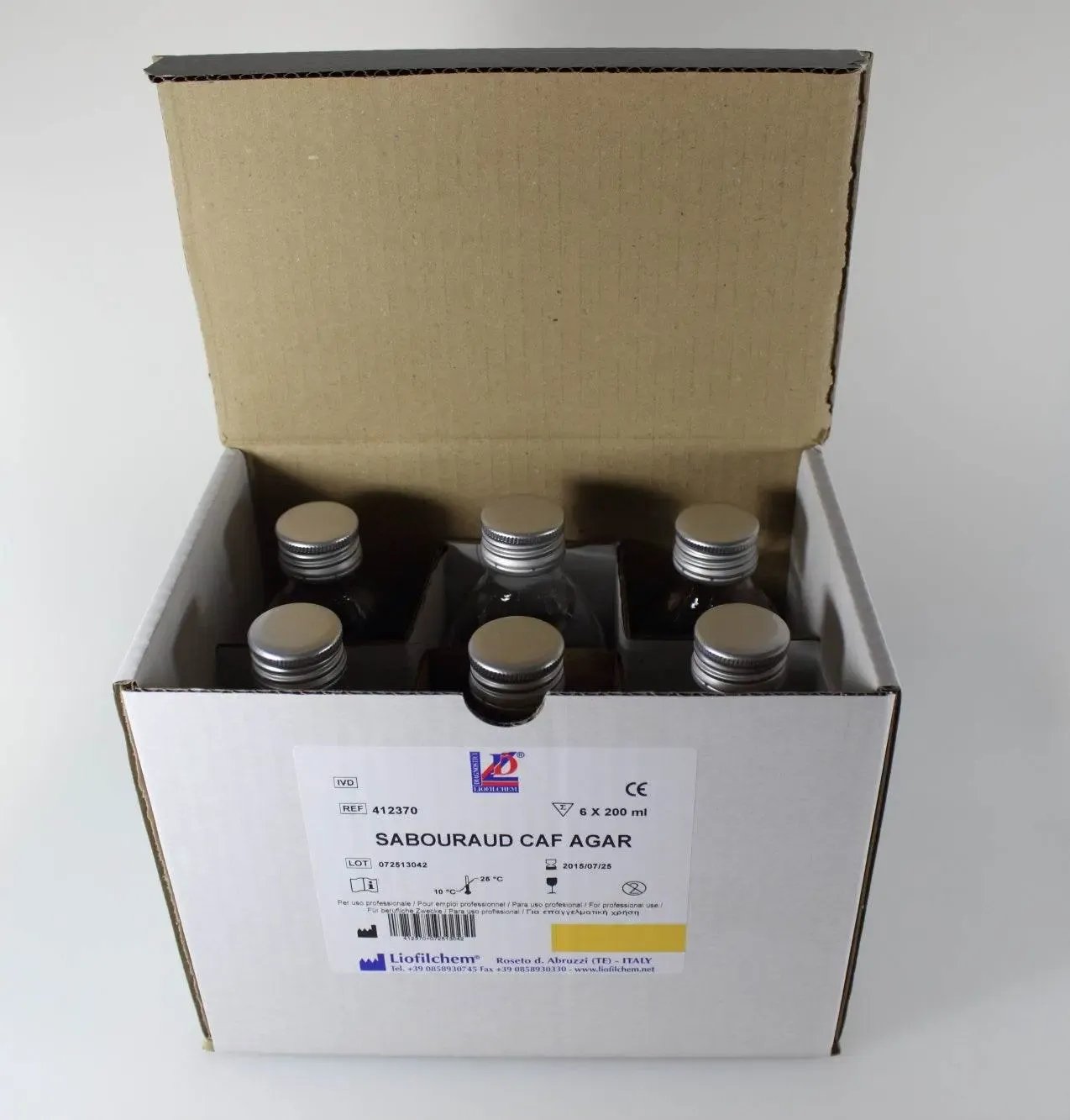Liofilchem Sabouraud CAF Agar Culture Media 11035