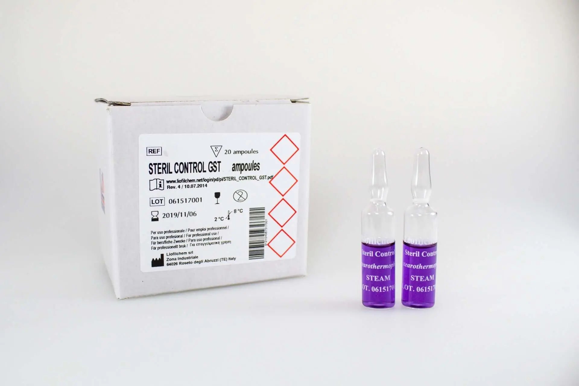 Liofilchem Steril Control GST E4 ampoules 91253
