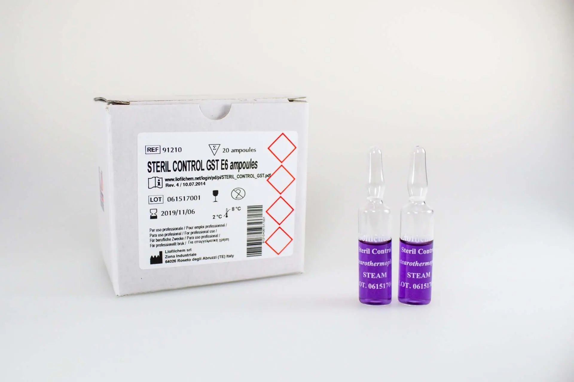 Liofilchem Steril Control GST E6 ampoules 91210