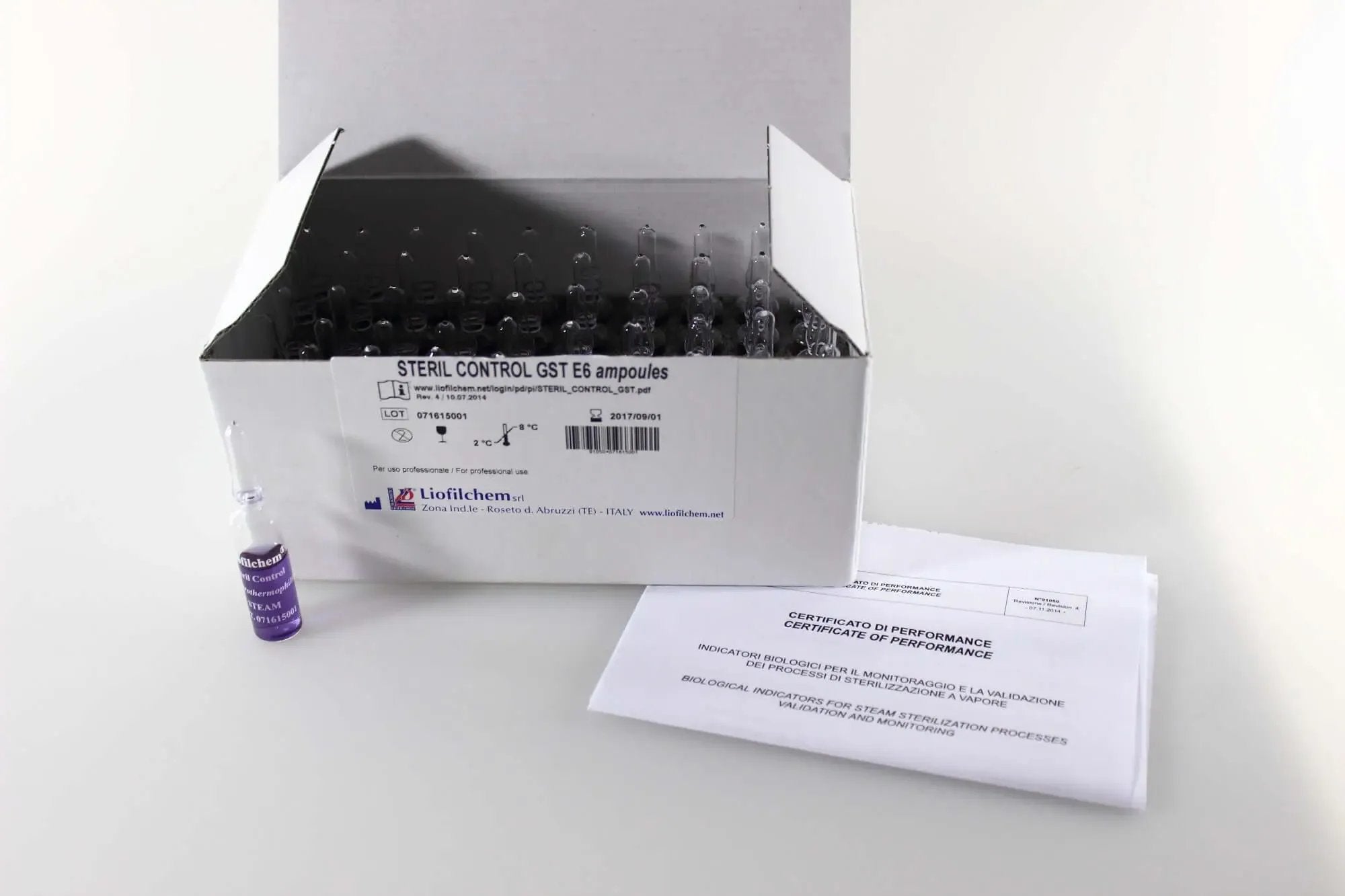 Liofilchem Steril Control GST E6 ampoules 91050