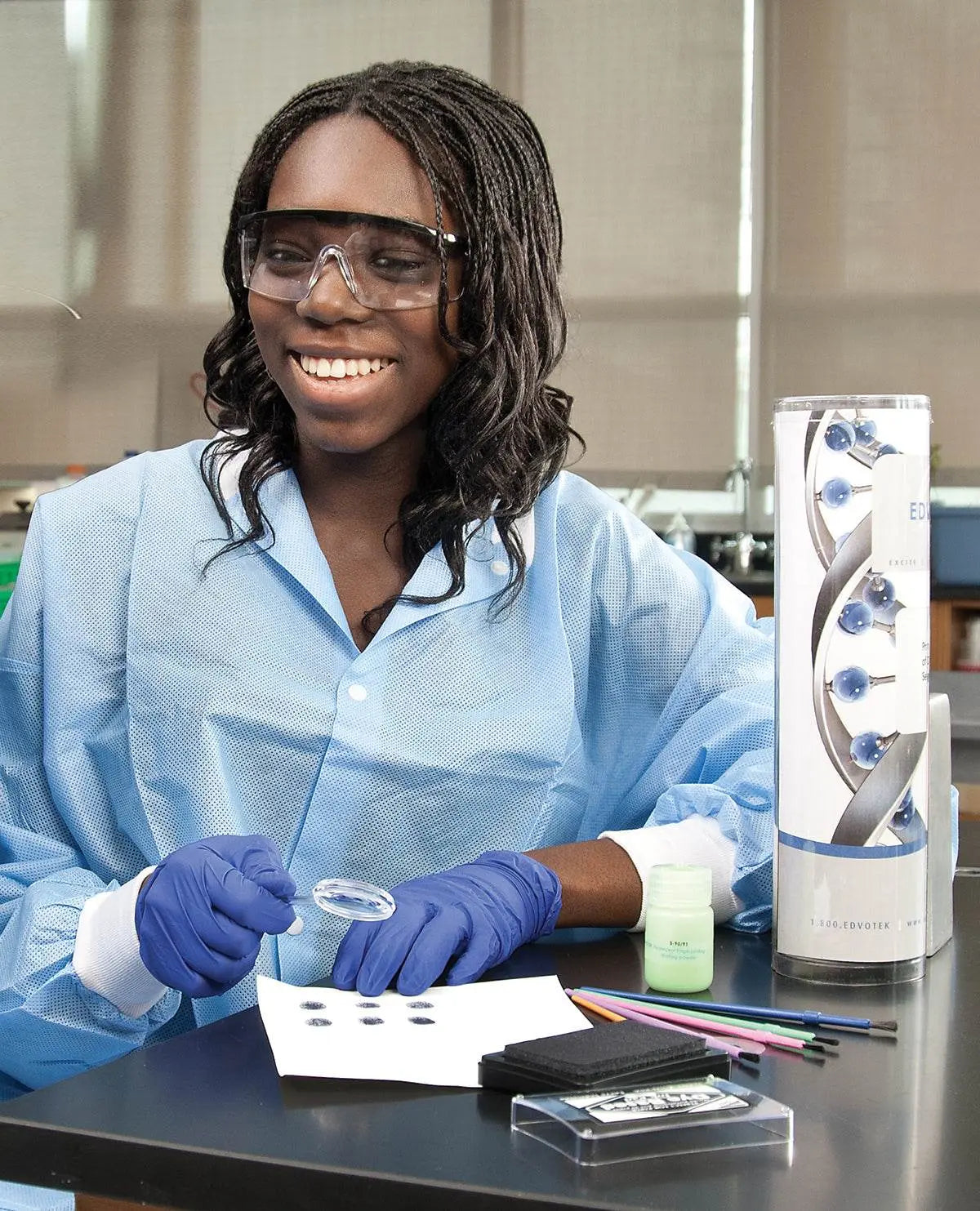 EDVOTEK Biotech Education Kit Whose Fingerprints Were Left Behind?